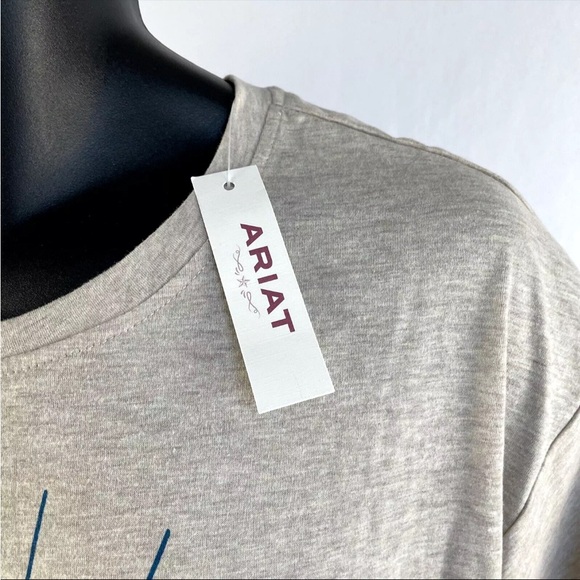 New Womens Ariat The Spirit Of Freedom Graphic T-Shirt Sz L Relaxed NWT - Picture 5 of 9